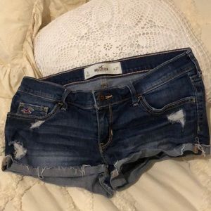 Distressed Hollister denim shorts